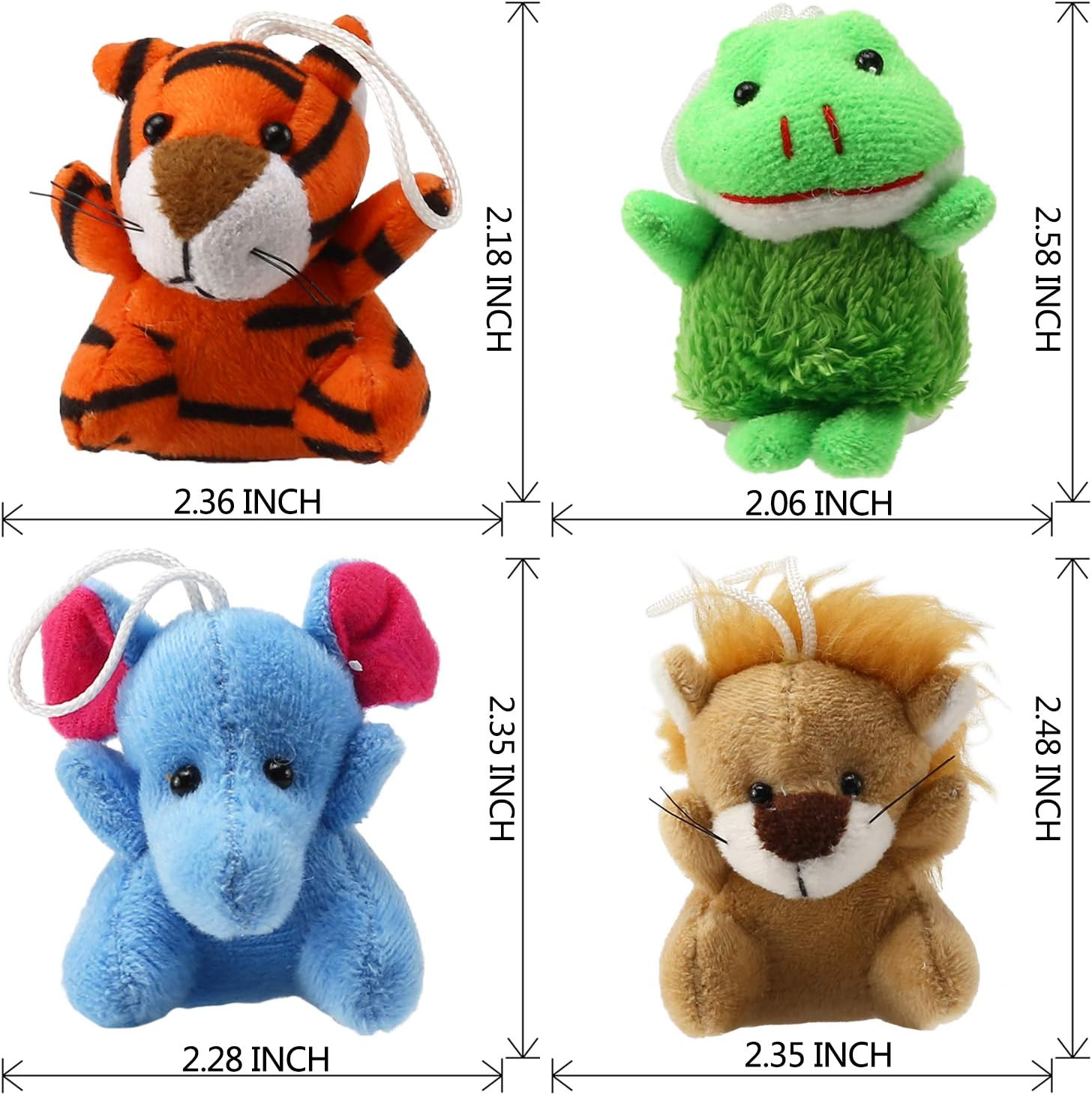 Wholesale Cute Small Animals Plush Keychain Decoration for Themed Parties Mini Plush Animal Toy Set