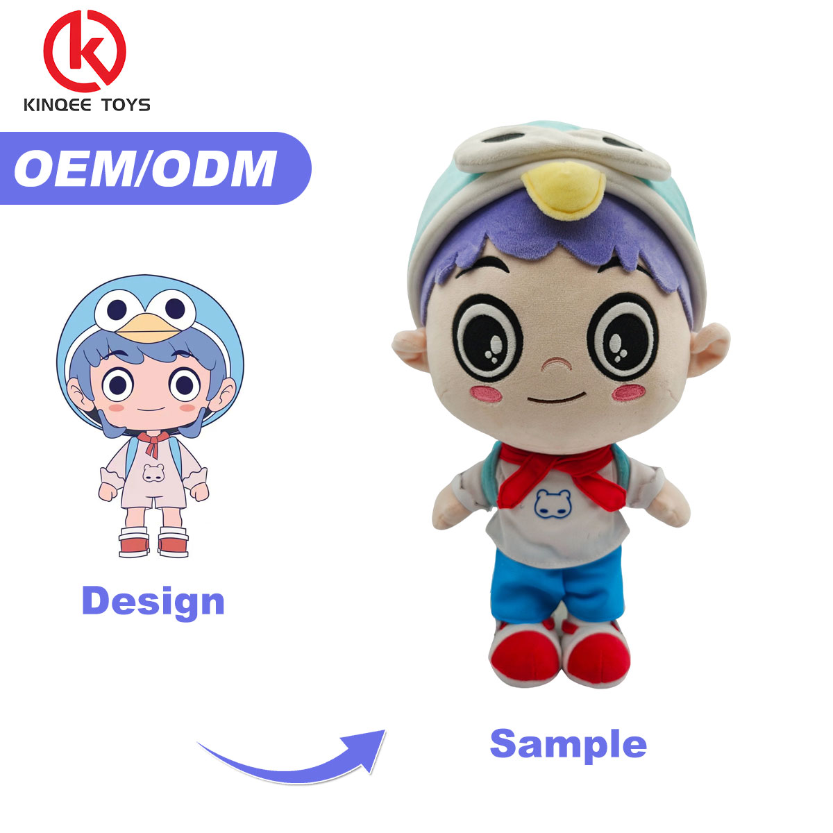 Kinqee Custom 10-20cm Stuffed Animal Cute Plush Figure Toys Custom Soft Stuffed Toy Character Anime Plush Doll Gift for Children