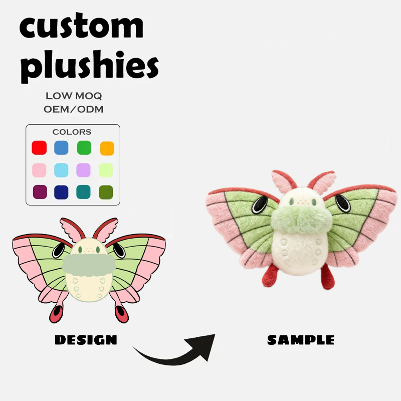 Custom Exquisite Cute Soft Colorful butterfly Plush Animal Toys for Holiday Gifts