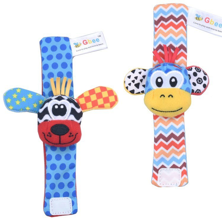 2025 Lion Design Baby Plush Kids Toy Wrist Rattle, Cartoon Toldder Socks Set, Infant Educational Toys
