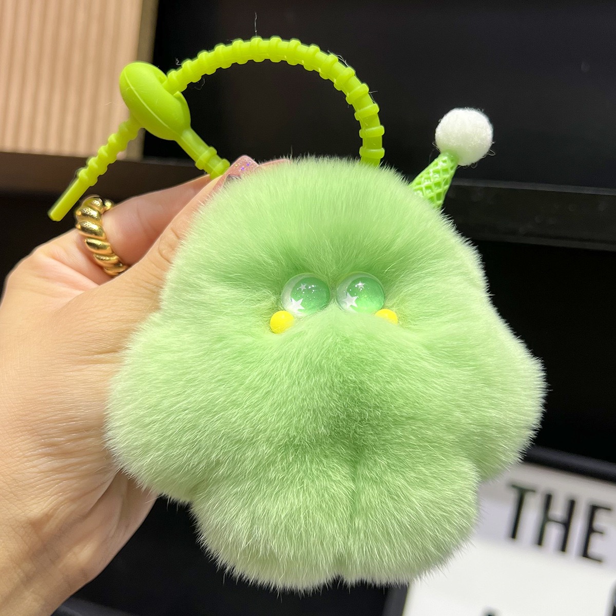 New Arrival Soft Stuffed Plush 3D Keychain Mini Animal Toys Cute Cartoon Fur Little Monster Bag Pedant for Girls