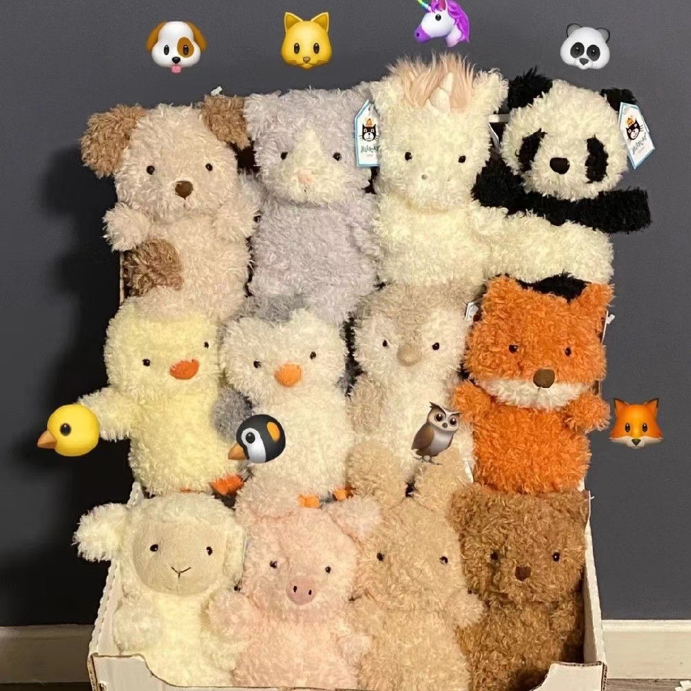 British 8-Inch Little Curly Pig Doll Soft Cotton Plush Toy for Children PP Cotton Wedding Grabber for Birthday Celebrations