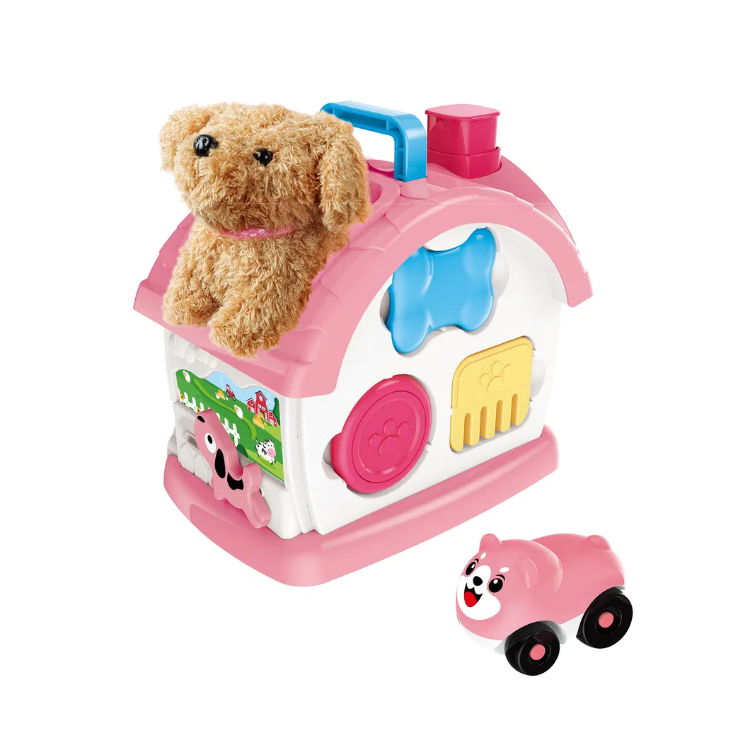 Plush Dog Activity House for Kids Aged 0-7 Years Educational Toys
