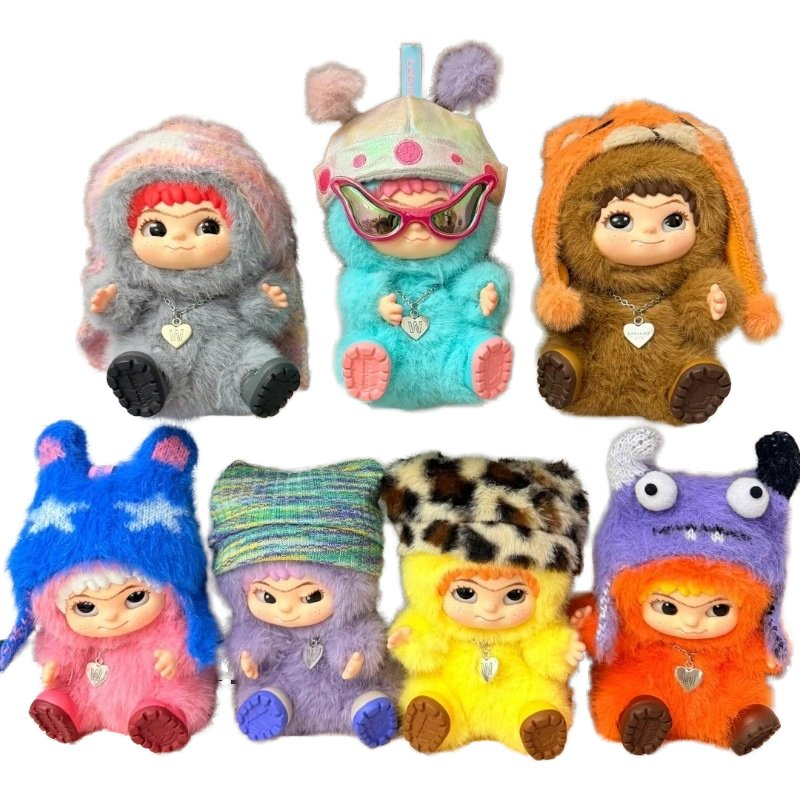 Wakuku Trendy Series Blind Box Handmade Plush Cute Doll Bag Pendant Mystery Surprise Box Action Figure Gift Toys