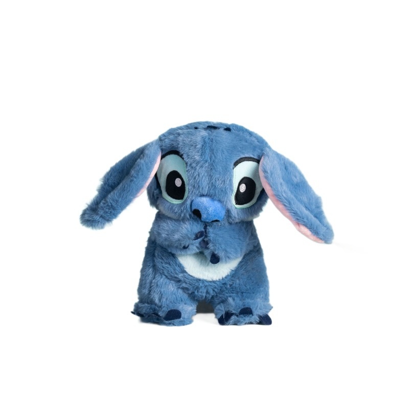 Blue Big Ears Cartoon Plush Toy with Breathing Light Soft Stuffed Animal Soothing Doll for Baby Sleep Ready to Ship