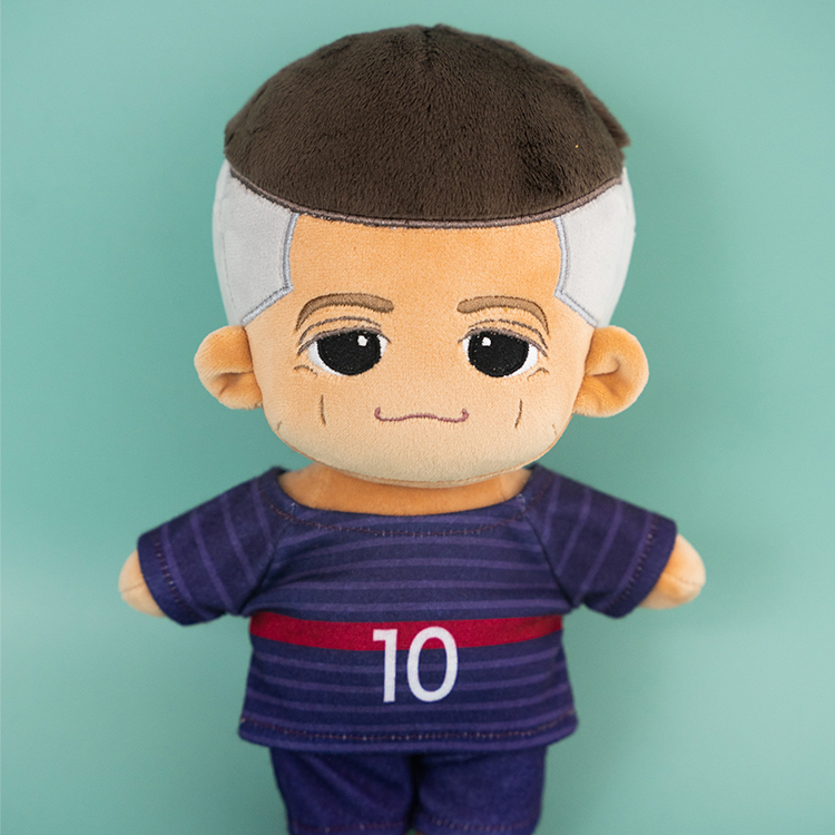 Customized Messi Cartoon Idol Plush Doll Embroidered Stuffed Toy for Football Club Souvenirs and Mascots