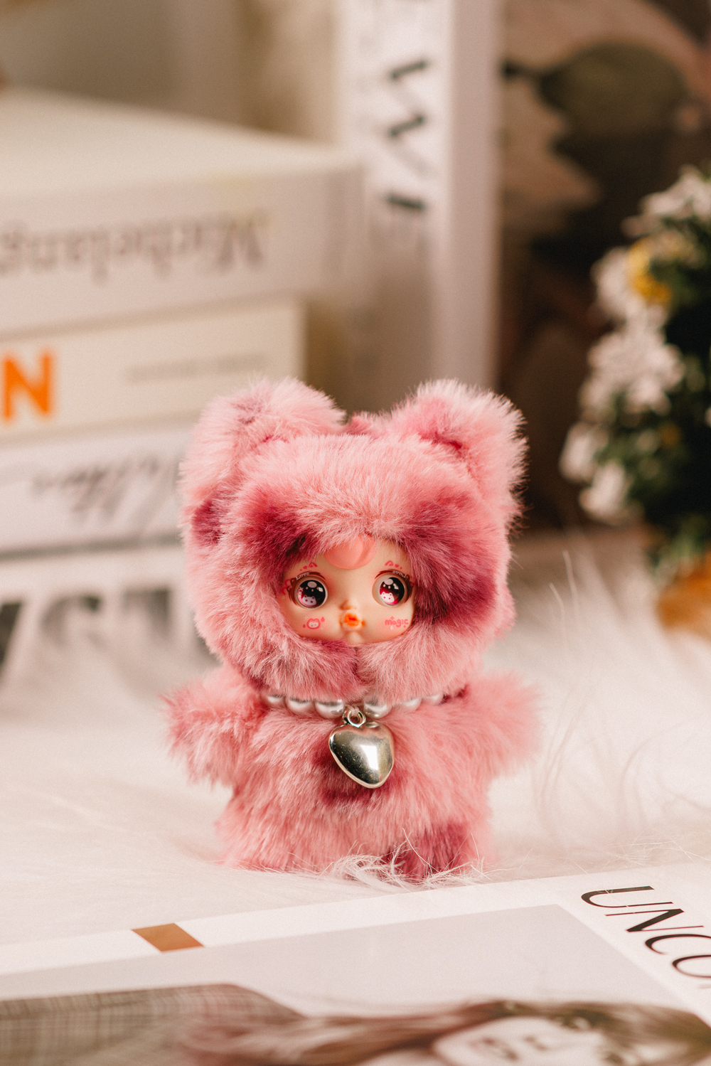 Yumi Wonderful Words Yomi Animal-Themed Plush Stuffed Figure 1/6 Scale Rotatable Eyes Kawaii Collectible Unisex Keychain Toy Box