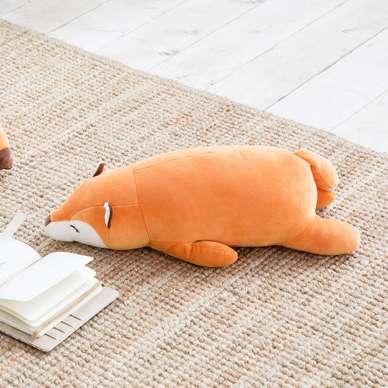 Custom Kids Plush Handmade Cartoon Cute Fox Plush Toy Sleeping Fabric Kids Plush Stuffed Toy