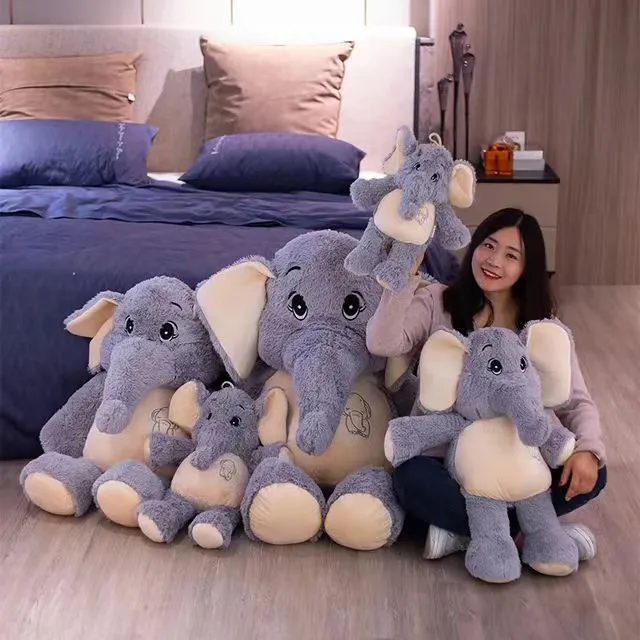 Plush Giant Elephant Toy Fabric Detail