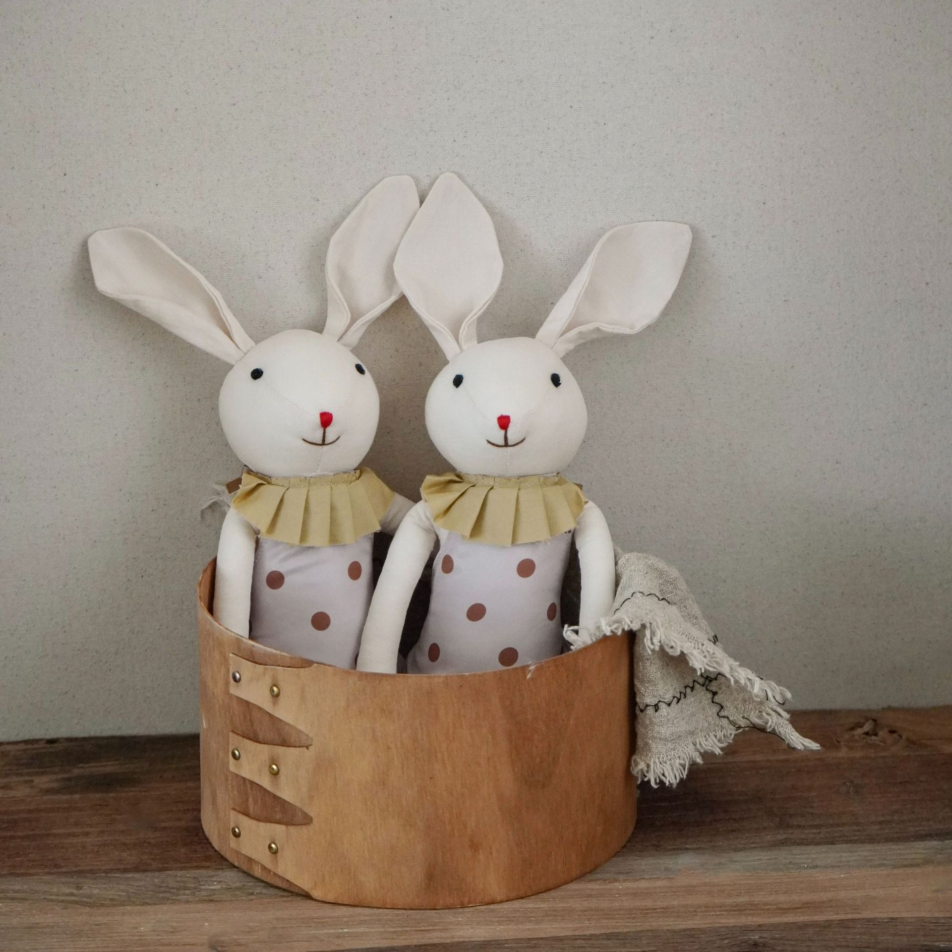 CPC Cute Long-Eared Rabbit Doll PP Cotton Eco-friendly Soft Plush Toy Babies Appeasing Sleeping Stuffed Animal Birthday Gift