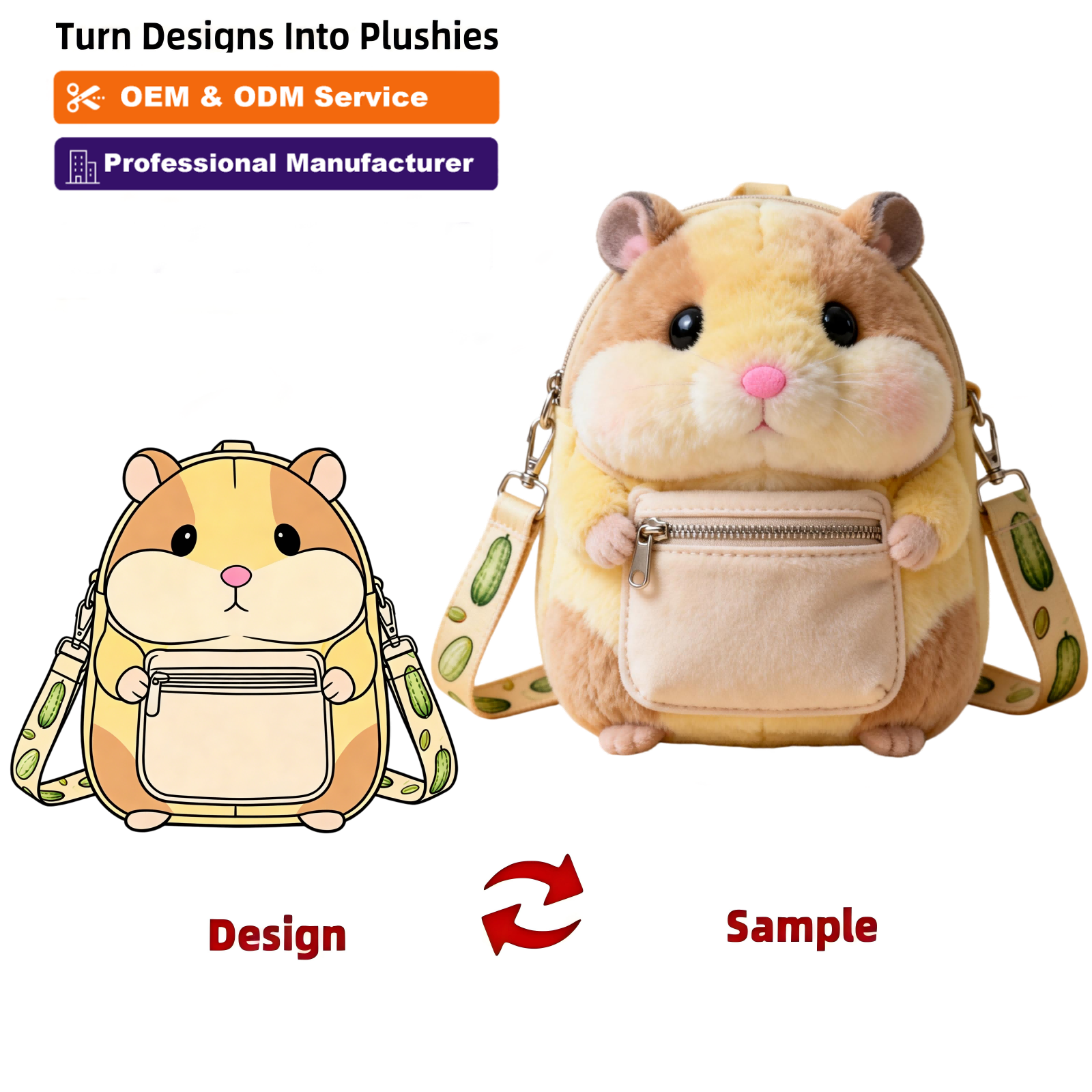 Juguetes De Peluche OEM/ODM Service Eco-friendly Material Corgi Backpack for Educational Toys Character Plush
