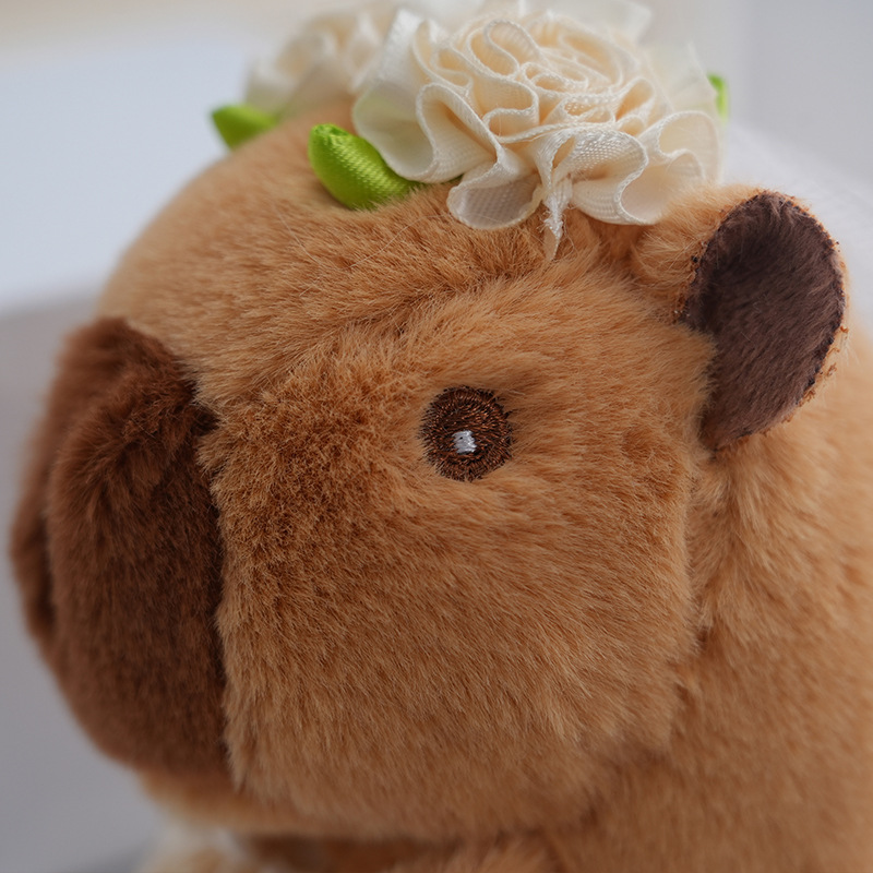 Cute Wedding Dress Capybara Keychain Stuffed Animals Toys