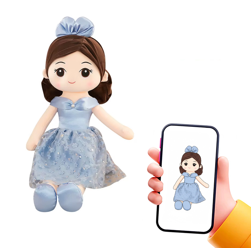 Wholesale Gifts Pink Blue Ballet Girl Doll Handmade Soft Stuffed Baby Doll Rag Dolls Set for Girls