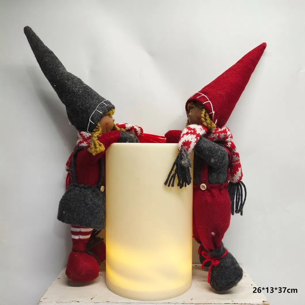 Handmade Plush Doll Textile Soft Gnome Toy Detail 2