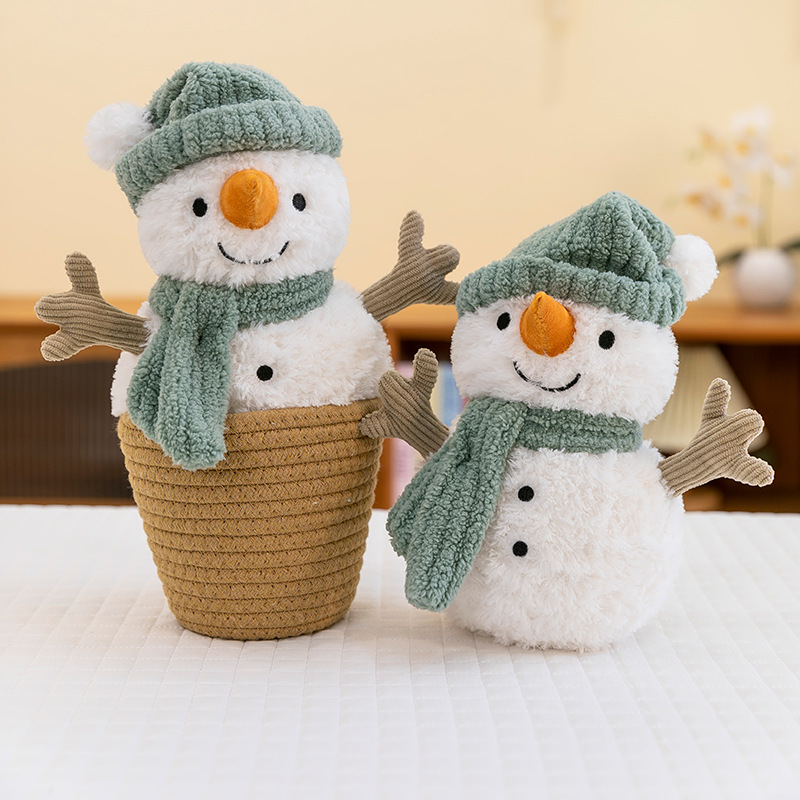 Cute Snowman Plush Toy, Soft Doll, Small Pillow, Home Decoration, Christmas Gift