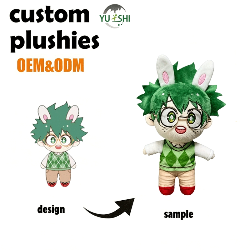 Customized Character Doll Handmade 10cm 20cm 30cm Personalized Plush Stuffed Toys with Top Quality Anime Dolls