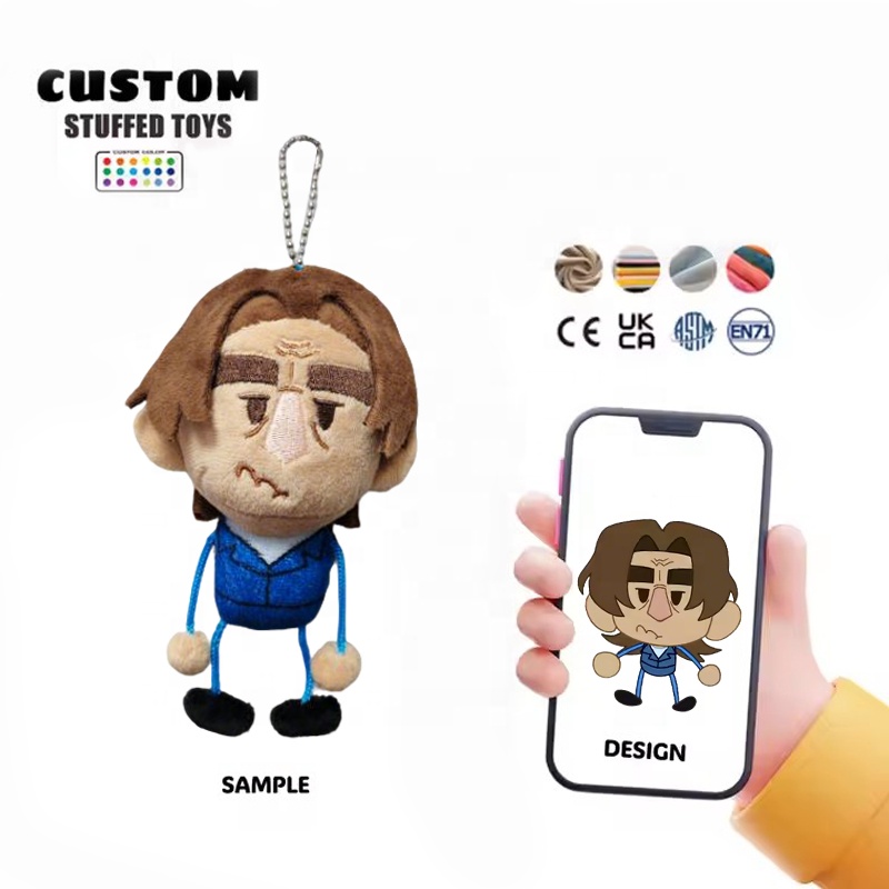 DIXIN--OEM ODM Promotional Cute Mini Cotton Plush Toys Kawaii Mascot Pendant Soft Toys Professional Custom Plush Keychains