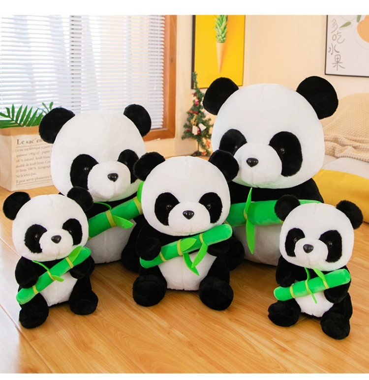 Bamboo Panda Doll Hug Bamboo Panda Transformed Into Plush Toy National Treasure Huahua Giant Panda Birthday Gift