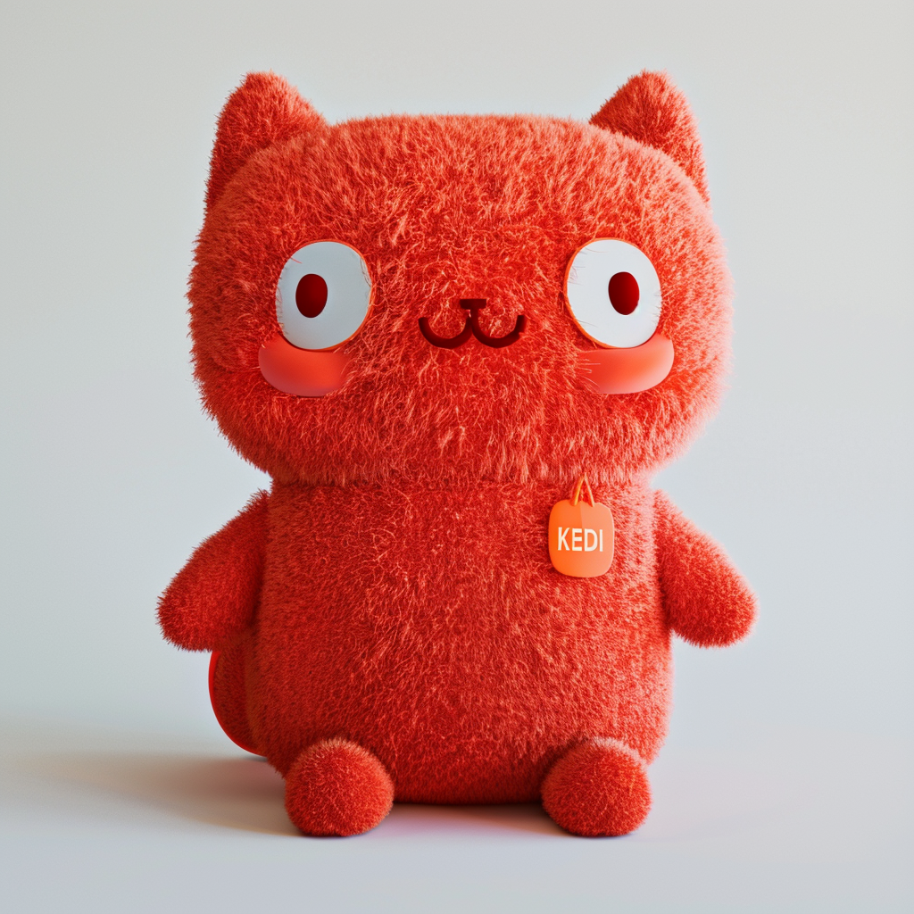 Manufacturer Wholesale High Quality EN71 Red Cat Plush Doll Stuffed Animal Toys for Gifts