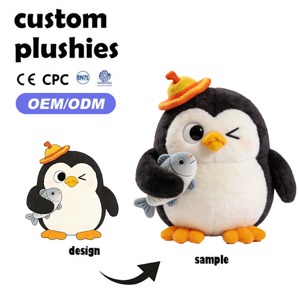 Customized Eco Friendly Super Soft Plush Toys with Cotton &amp; PP Cotton Filling in Fresh Colors Embroidered Designs