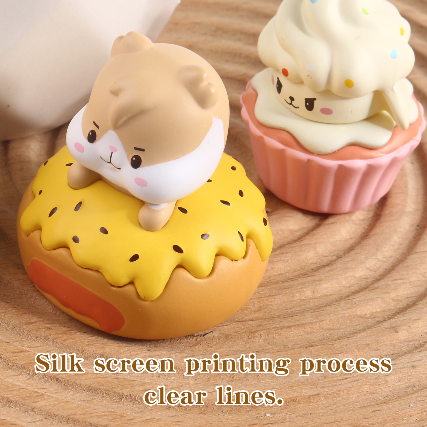 Cute Beans Sitting In A Row - Mini Hamster Plush Blind Box IP Trendy Toy Blind Bag Resin Small Ornaments