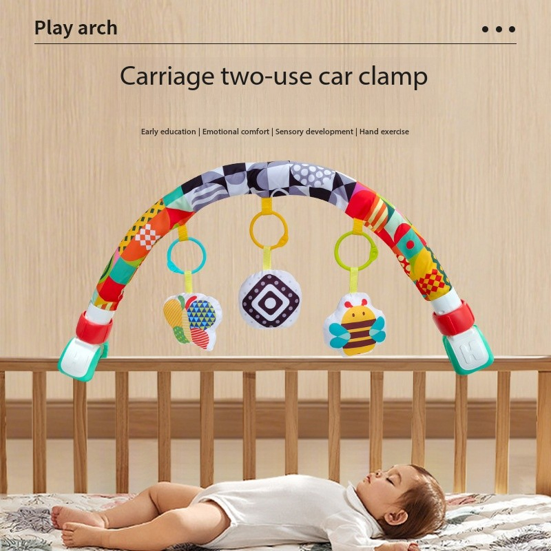 AiJH Soft Plush Baby Sleep Bed Bell Set Newborn Security &amp; Educational Toy Infant Sleep Toy Bedside Companion