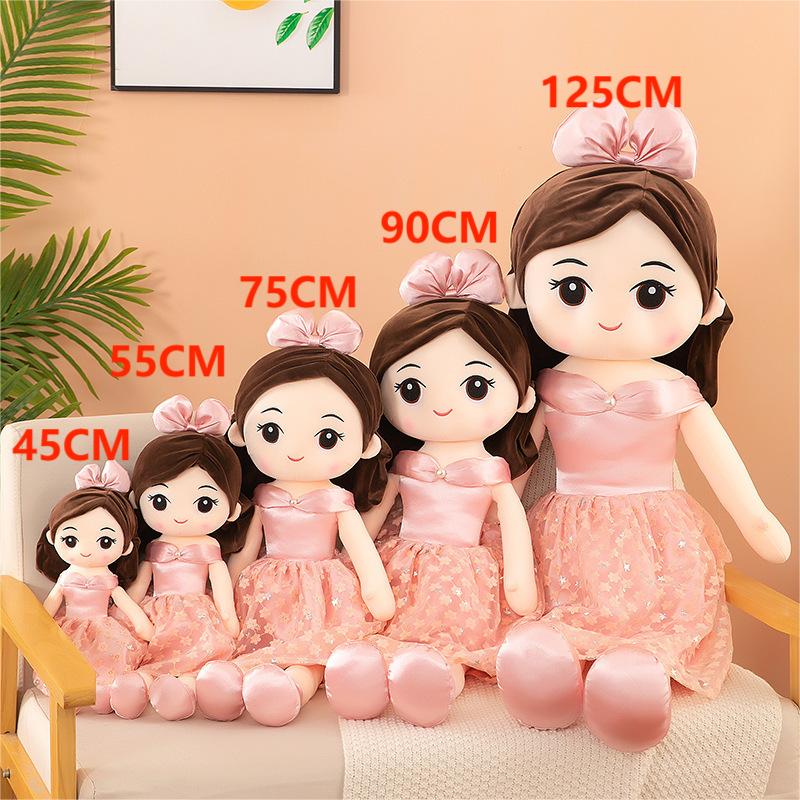 Wholesale Gifts Pink Blue Ballet Girl Doll Handmade Soft Stuffed Baby Doll Rag Dolls Set for Girls