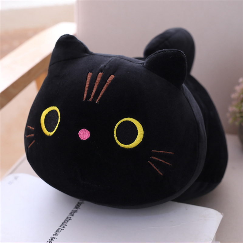 CHIQUE Wholesale in Stock Cartoon Animal Cat Plush Pillow Doll Kawaii Cute Soft Cat Stuffed Plush Toy