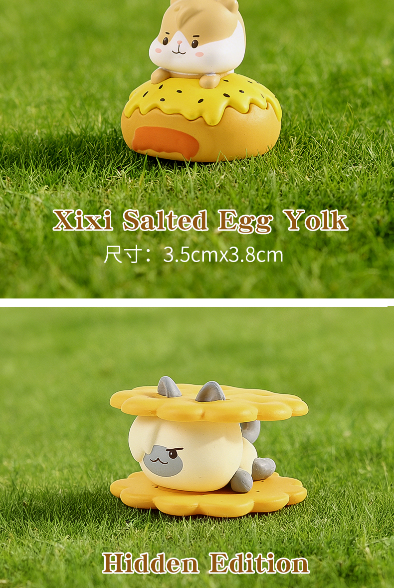 Cute Beans Sitting in a Row - Mini Hamster Plush Blind Box IP Trendy Toy Blind Bag Resin Small Ornaments