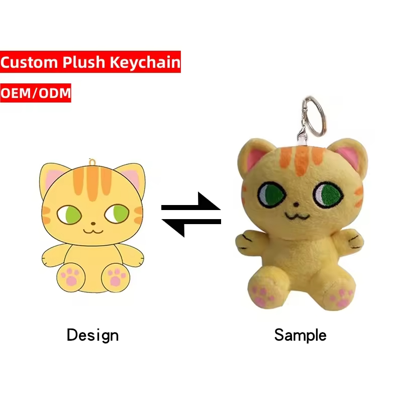 High Quality Factory Direct Sales Low Moq Plush Keychain Personalized Cartoon Animal Keychain Wholesale Keychains Plush Toys