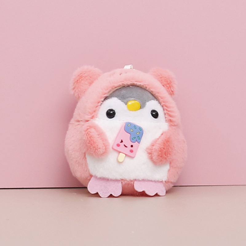 Plush toy penguin keychain