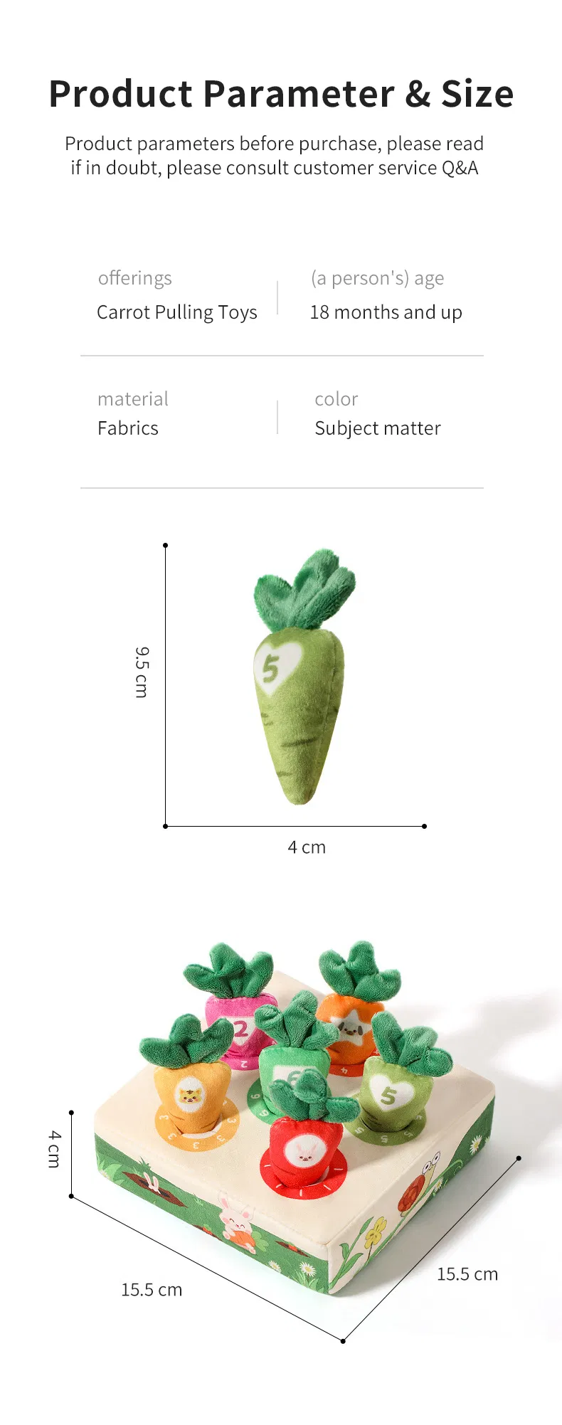 Montessori Radish Pulling Toy Detail 4
