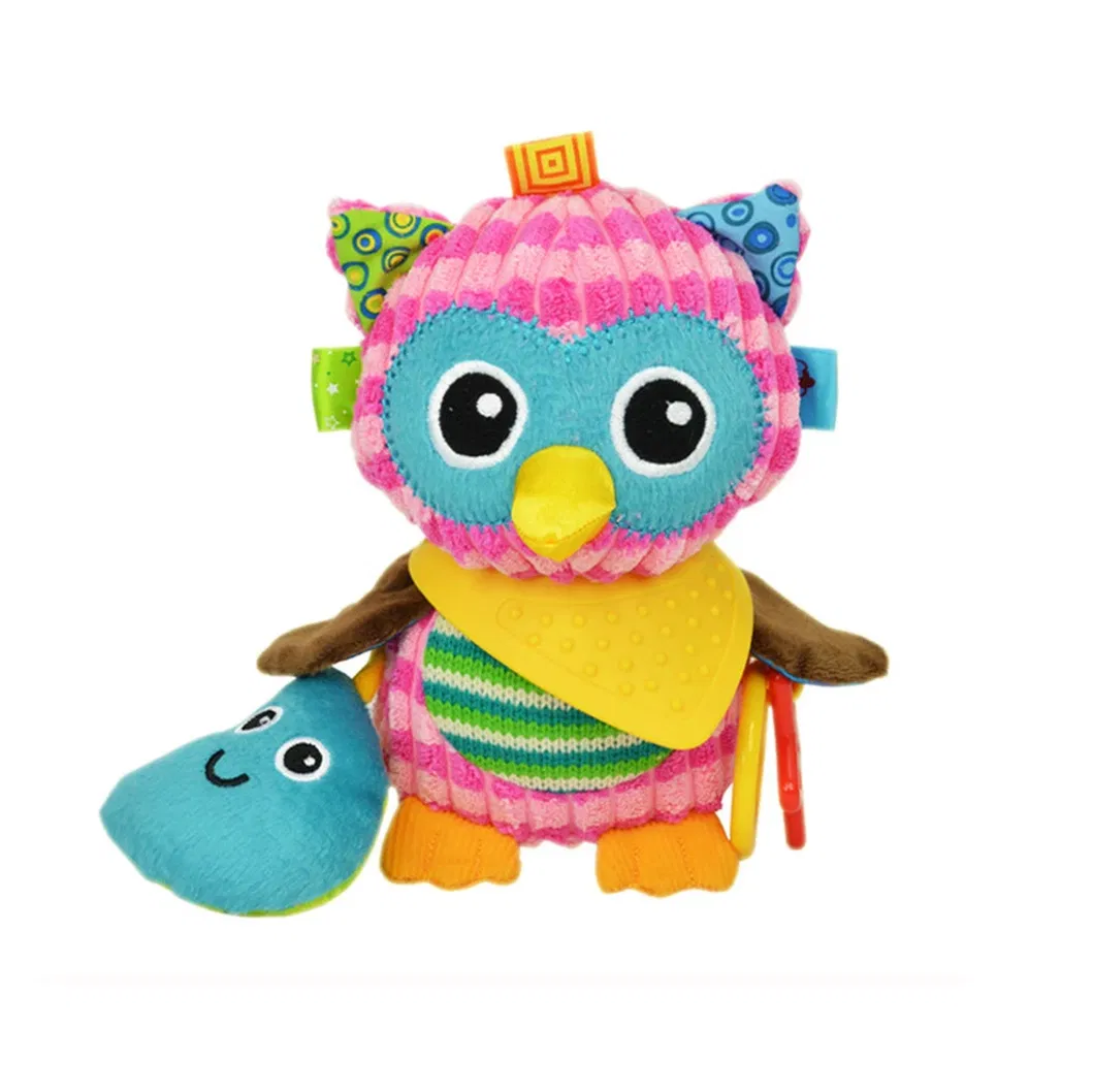 Baby Toys Hanging Ring Bell Teether Plush Animals Educational Toys for Children