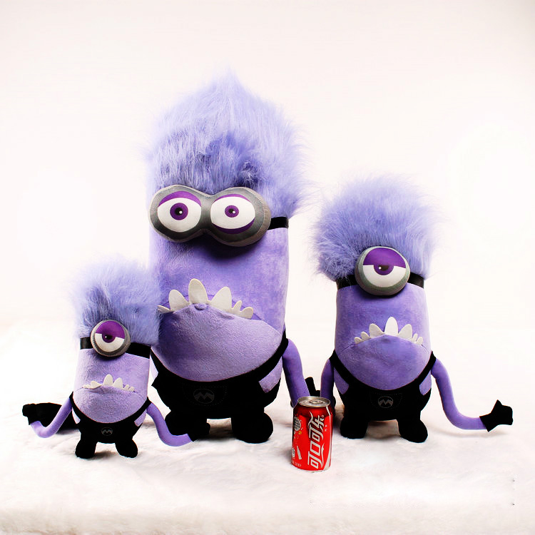 Purple Evil Minion Plush Doll Despicable Me Mutant Minion Stuffed Toy Soft Cartoon Figure Collectible Gift for Kids
