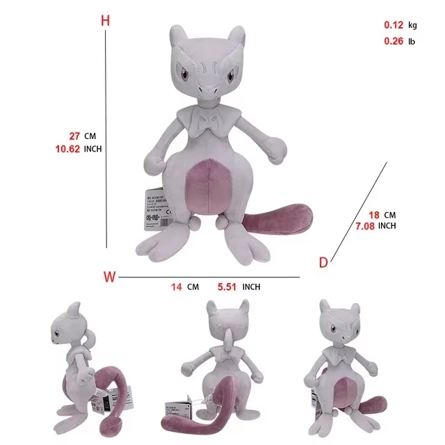 High Quality Direct Factory Cute Cartoon Pocket Monster Stuffed Animal Toy Classical Anime Pokeman Figure Doll Soft Plush Toy
