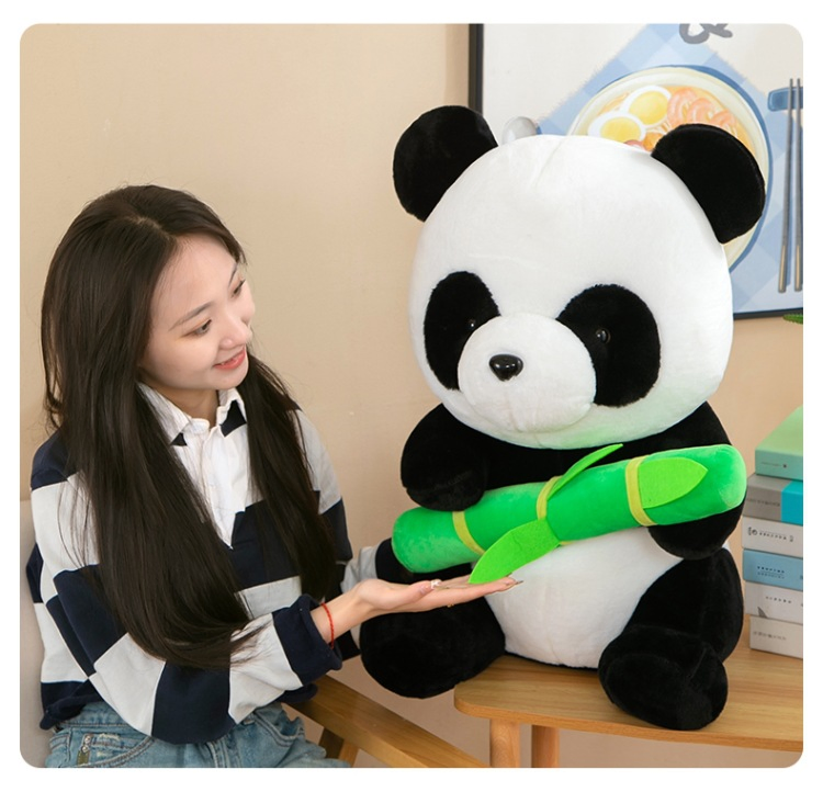 Bamboo Panda Doll Hug Bamboo Panda Transformed Into Plush Toy National Treasure Huahua Giant Panda Birthday Gift