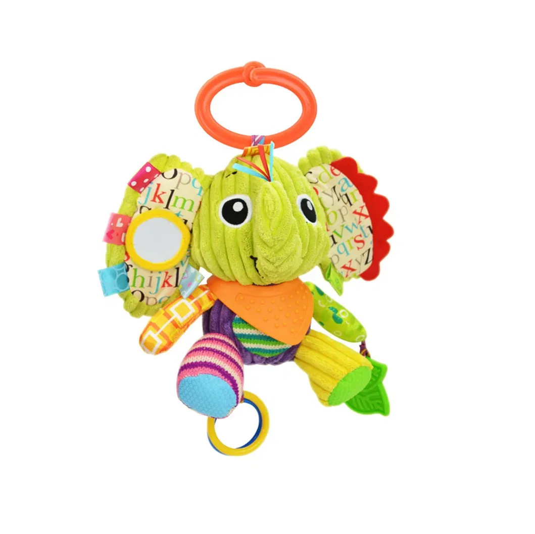 Baby Toys Hanging Ring Bell Teether Plush Animals Educational Toys for Children