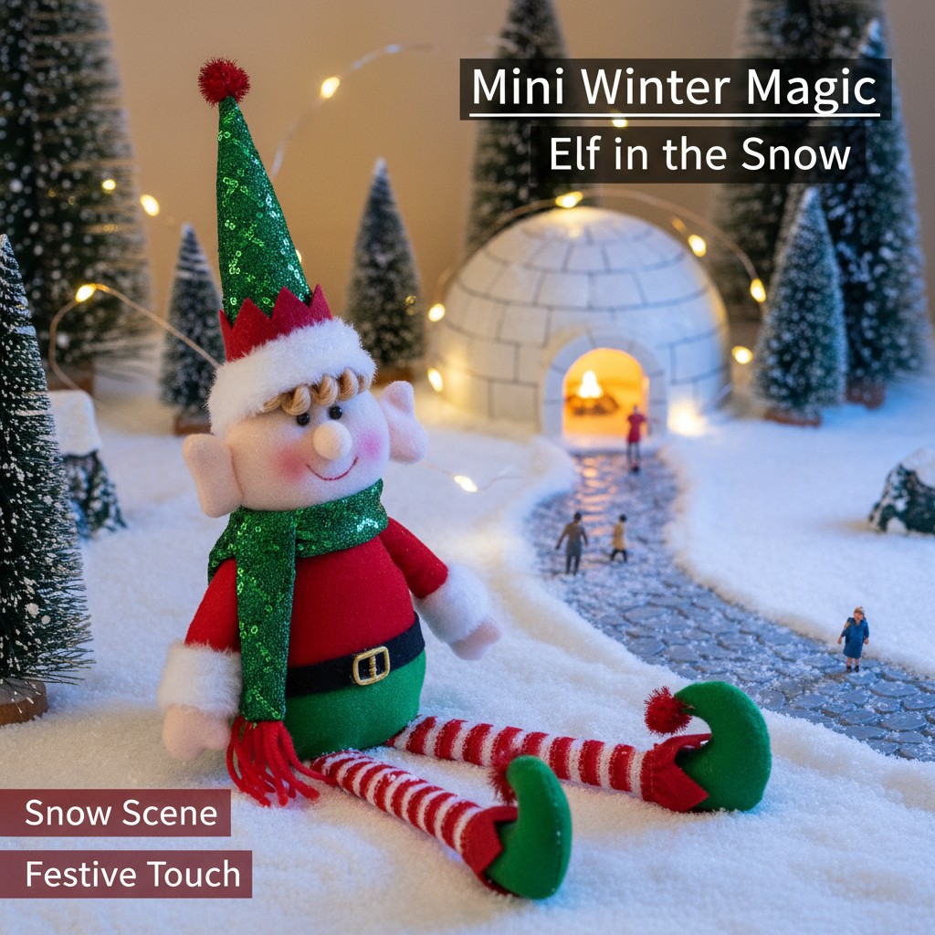 SANWEI Custom Christmas Elves Plush Dolls Soft Fabric Decor for Retail Gift Shop