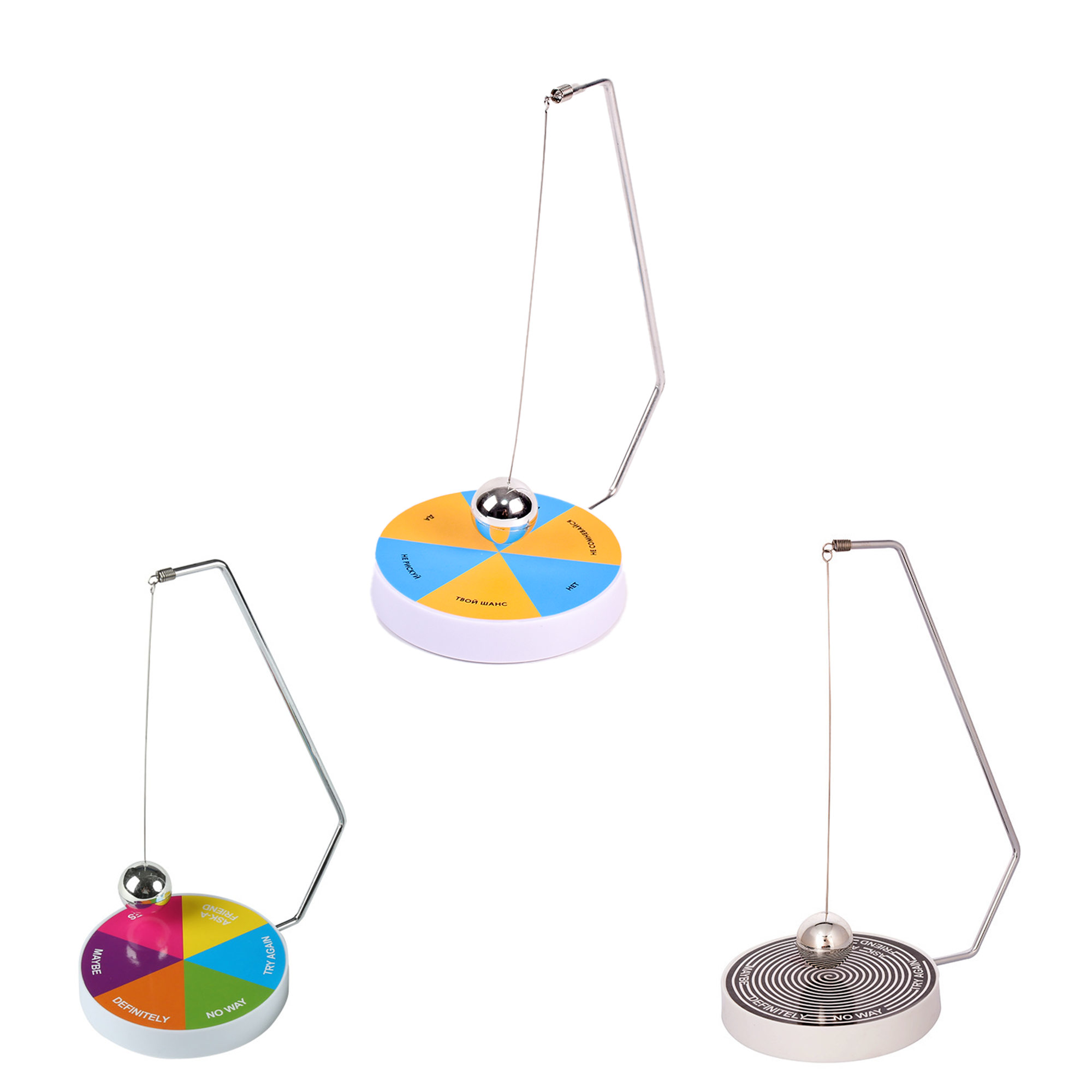 Decision Ball Magnetic Decision Maker Ball For Office Desk Decoration Colorful Swing Magic Pendulum