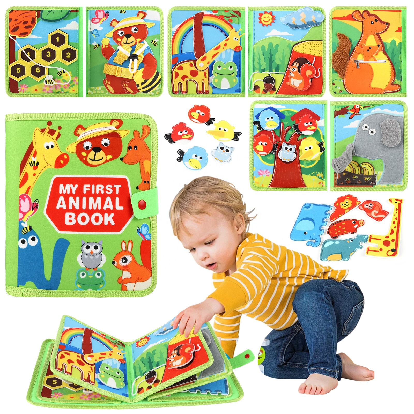 Various Styles Activity Busy Book Montessori Early Educational Felt Activity Felt Sensory Baby Toys Toddler Busy Board Book