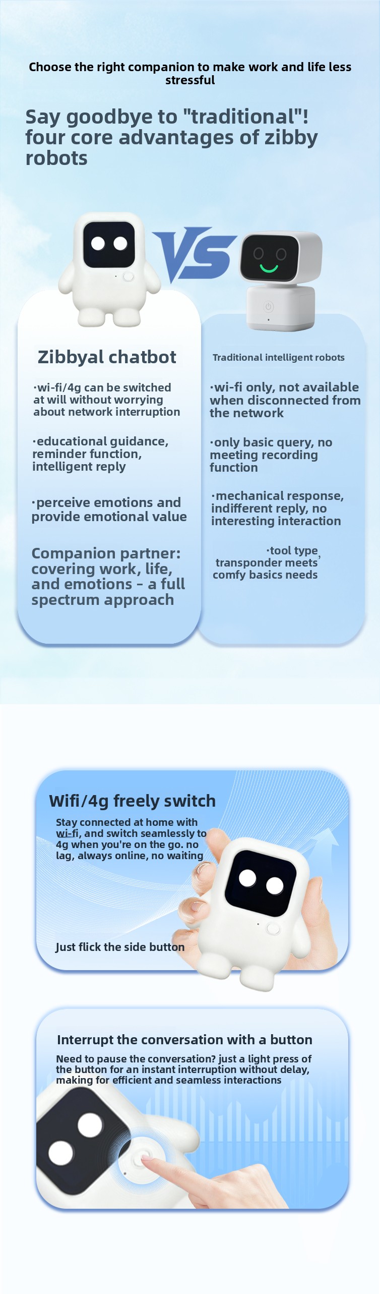 Customized Clothes Portable Mini Porket Smart Robot Emotional AI Smart Toy Language Translation Learning Machine for Women