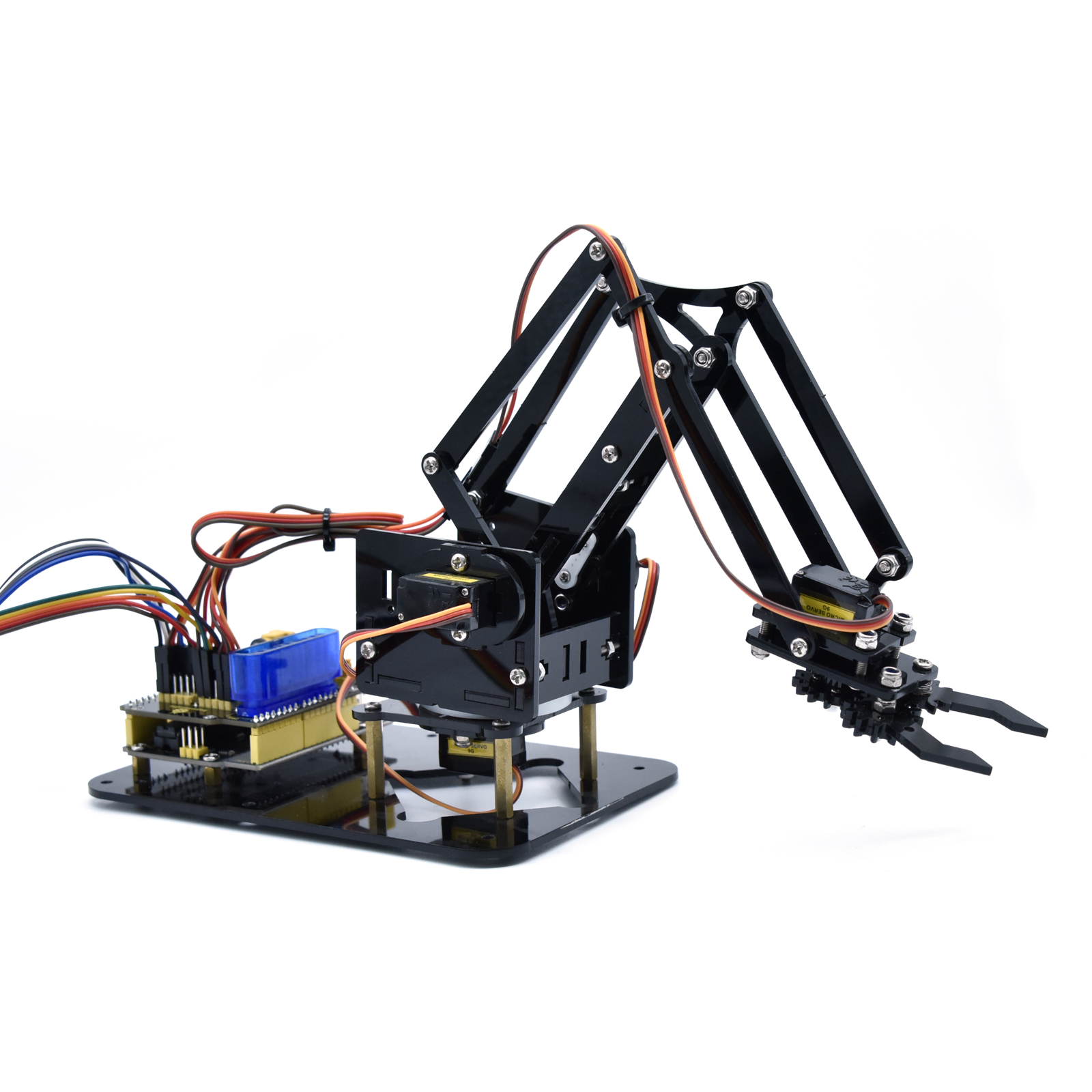 4DOF STEM Toys Robot Mechanical Arm Claw Kit for Arduino DIY Programming Learning Educational 4 Axis Robot Arm