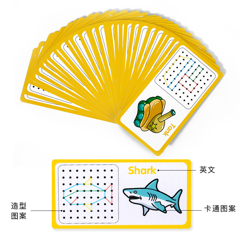 Kids Wooden Geoboard Montessori STEM Toy Graphical Mathematical Education Creative Gifts For Boys Girls