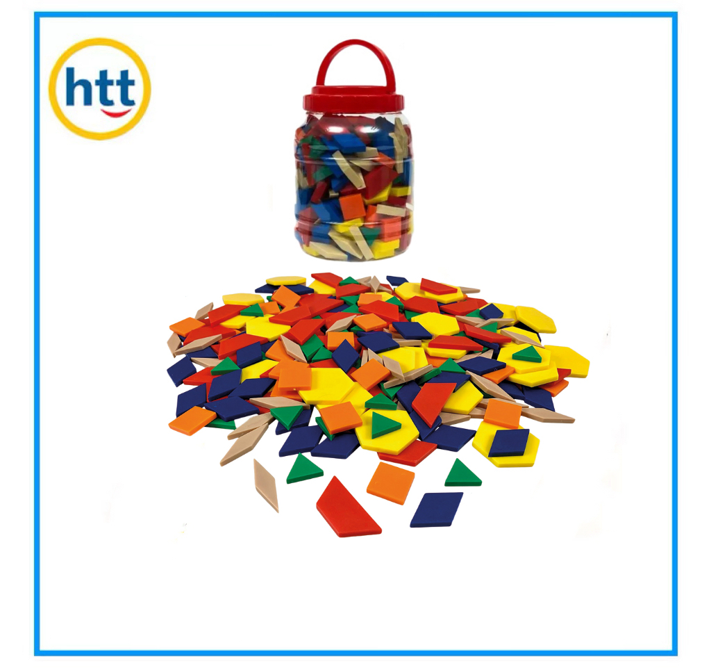 Wholesale Plastic Mathematics 6 Shape Geometry Pattern Blocks, Math Toy, Kids Learning Toy China Htttoys Manufacturer