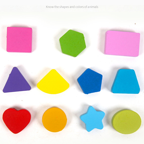 6 in 1 Wooden Multifunctional Fishing Game Matching Cognitive Board Children Early Educational Wooden Montessori Toys