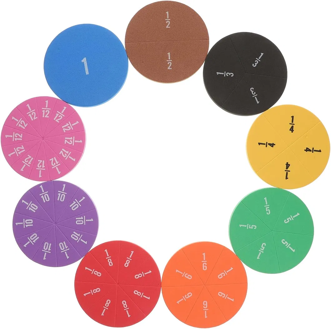 Custom Puzzle Kids Education Toys Mathematics Teaching Aids Magnetic Fraction Toy Set