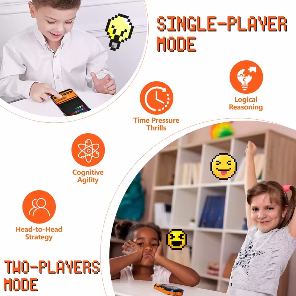 Super Decoder Crack the Code- Brain Teaser 10000+ Code-Breaking Multiplayer Handheld Educational Game Toy for Kids &amp; Adults