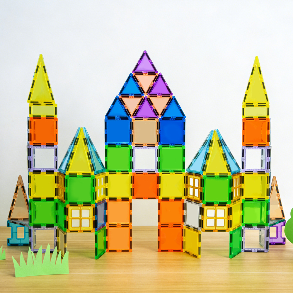 Kids Magnetic Tiles 100 Pcs Building Blocks Colorful 120 Pcs Magnet Magnetic Building Block Magnetic Tiles For Kid