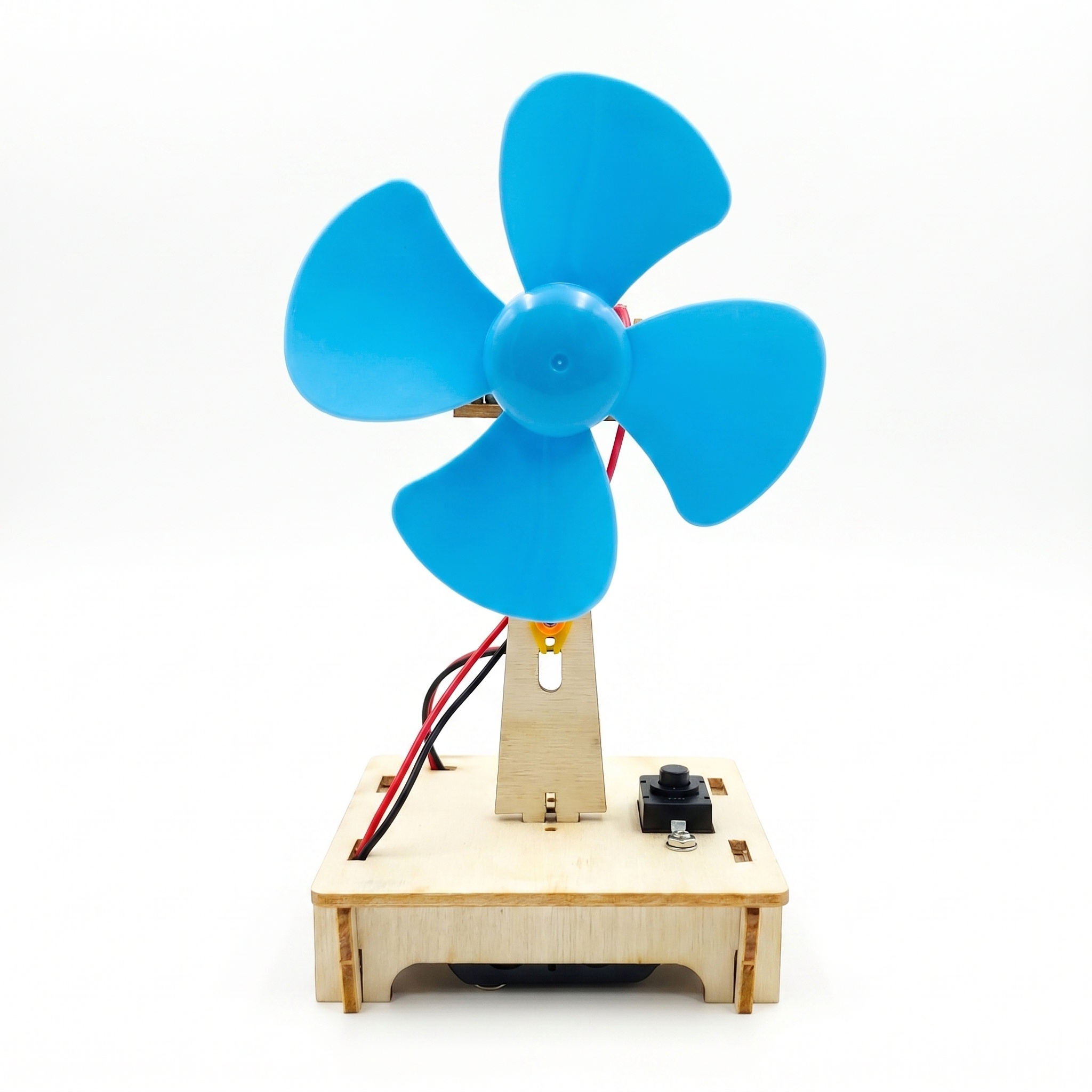 Cute Safe Wooden DIY Fan Assembly Toy Kids STEM Educational Handmade Learning Toy