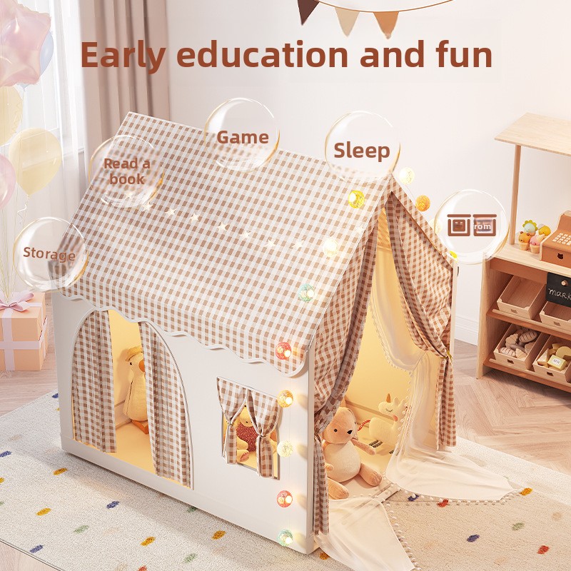 New Children's Fabric Tent Indoor Princess Castle Small House For Boys And Girls Baby Bed Playhouse